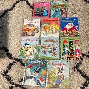 10 vintage little golden books lot